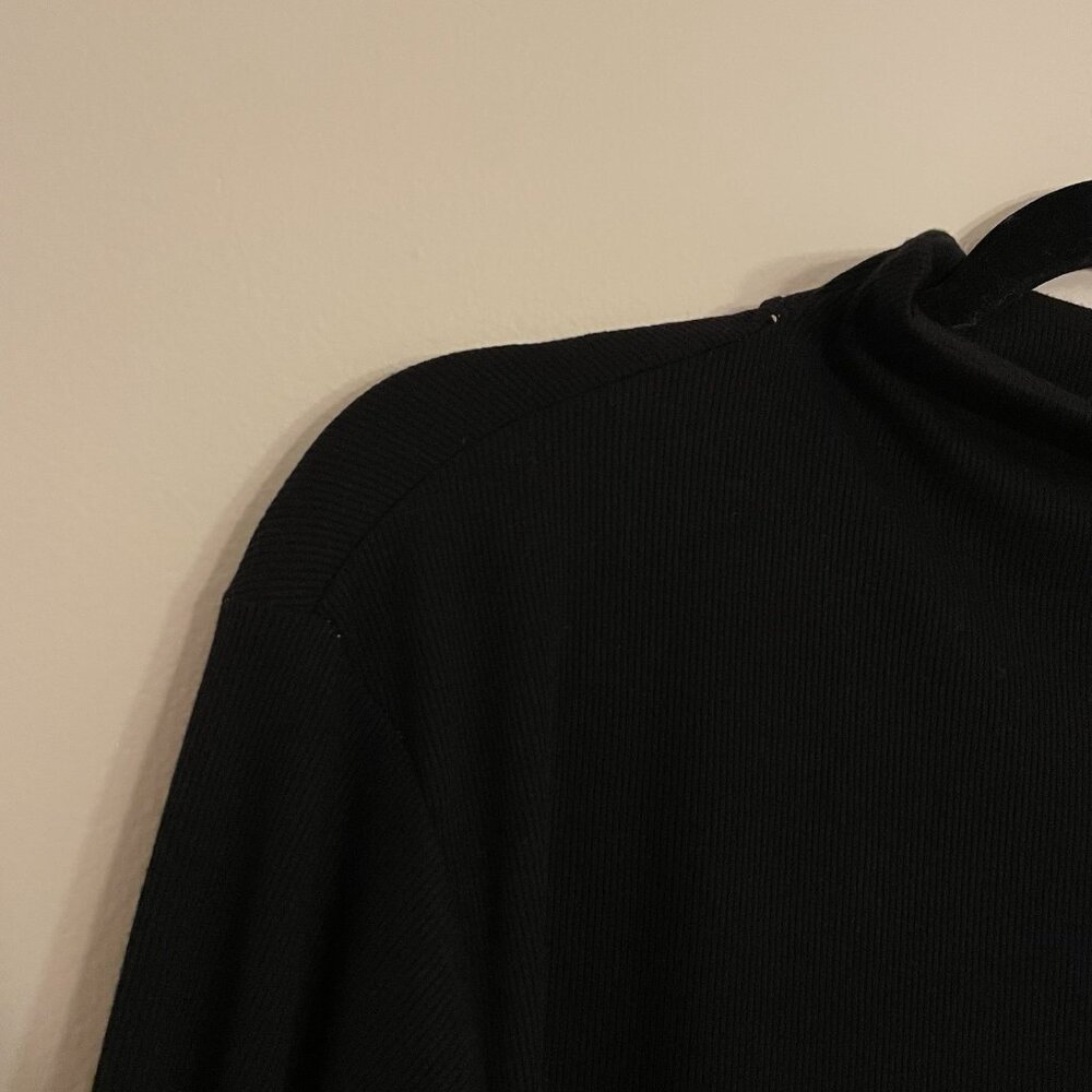 Old Navy Women XXL Black Ribbed Go-Dry Long Sleeve UltraLite Mock-Neck Top NWT - Picture 6 of 11